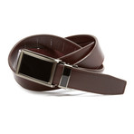 Full Grain Leather Belt // Cordovan + Black Buckle