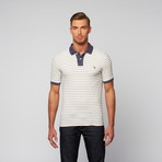 Rose Pistol // Striped Polo // White + Newport (M)
