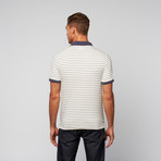 Rose Pistol // Striped Polo // White + Newport (M)