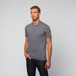 Rose Pistol // Elkhorn Striped T-Shirt // Light Indigo Heather + Dusty White (M)