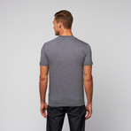 Rose Pistol // Elkhorn Striped T-Shirt // Light Indigo Heather + Dusty White (M)