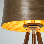 Helix Floor Light + Wooden Tripod Stand (Ash)