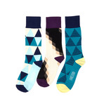 Glacier Descend Socks // Pack of 3