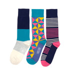 Pinwheel Radiance Socks // Pack of 3