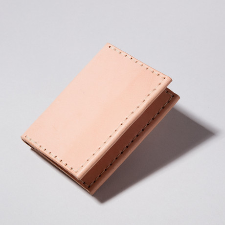 Slim Bifold Wallet // Natural Tooling Leather