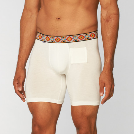 Aztec Boxer // White (M)