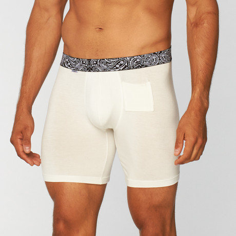 Paisley Boxer // White (M)