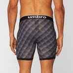 Quilt Print Performance Boxer Brief // Black (Small)