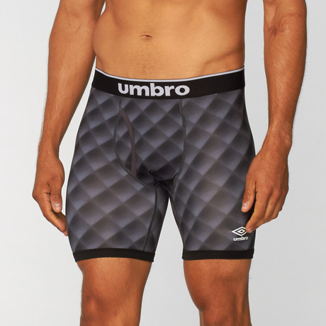 Quilt Print Performance Boxer Brief // Black (Small)