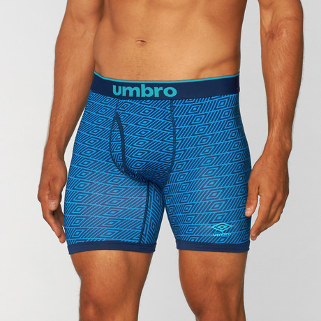 Umbro // Geo Diamond Print Performance Boxer Brief // Navy (S)