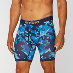 Umbro // Camo Hexagon Print Performance Boxer Brief // Blue (S)