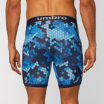 Umbro // Camo Hexagon Print Performance Boxer Brief // Blue (S)