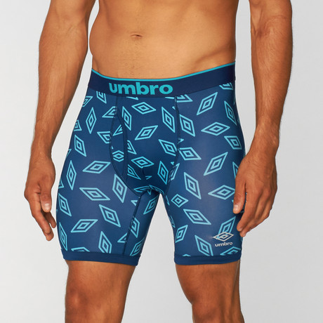 Umbro // Diamond Print Performance Boxer Brief // Navy (S)