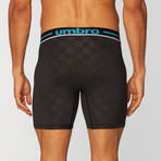 Heritage Check Print Boxer Brief // Black + Blue (L)