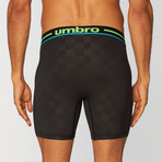 Umbro // Heritage Check Print Boxer Brief // Black + Green (S)