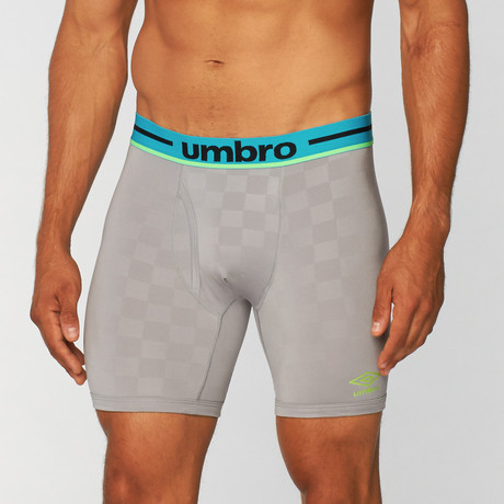 Heritage Check Print Boxer Brief // Silver (Small)