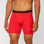 Heritage Check Print Boxer Brief // Vermillion Red (L)