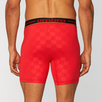 Heritage Check Print Boxer Brief // Vermillion Red (M)