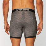 Geo Diamond Print Performance Boxer Brief // Black + Grey (Small)