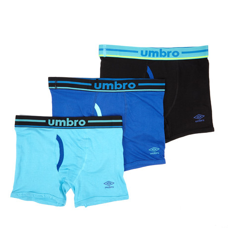 Basic Boxer Briefs // Blue + Black // Pack of 3 (S)