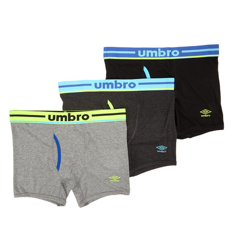 Basic Boxer Briefs // Neutral + Lime // Pack of 3 (Small)