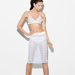Forever Embroidery Fishtail Skirt // Large