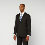 Mario Rossi // Single Breasted Slim Suit // Black (US: 44L)