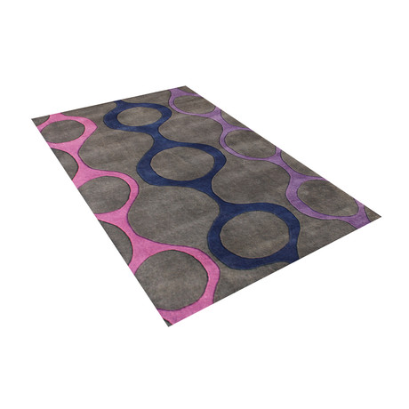 Tri-Spotted Wool Rug // Grey