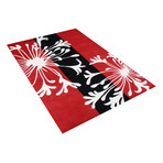 Black, Red + White Stripe (8' x 10')