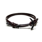 Dark Silver Anchor (Dark Brown Leather)