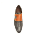 Heel the World HTW // Double Monkstrap // Grey + Mango (Euro: 41)