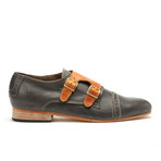 Heel the World HTW // Double Monkstrap // Grey + Mango (Euro: 41)