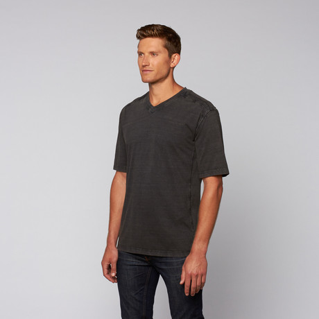 Ribbed V-Neck // Charcoal (S)