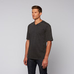 Ribbed V-Neck // Charcoal (S)