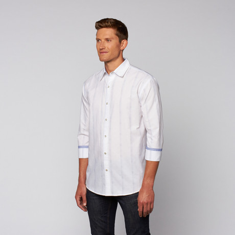 Stripe Button Up // White (S)