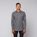 Flower Denim Button Up // Midnight (S)