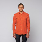 Solid Button Up // Orange (S)