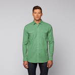 Solid Button Up // Green (S)
