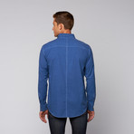 Solid Button Up // Blue (S)