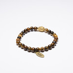 Tigers Eye Buddha Bracelet // 6mm (Medium)