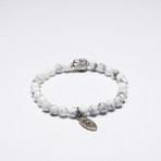 White Howlite Buddha Bracelet (Medium)