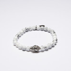 White Howlite Buddha Bracelet (Medium)