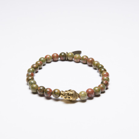 Unakite Buddha Bracelet (Medium)