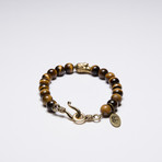Tigers Eye Buddha Bracelet // 8mm (Medium)