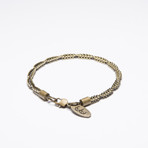 Antique Gold Feather Link (Medium)