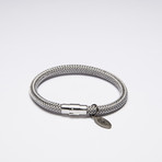 Braided Steel Bracelet // Silver (Medium)