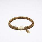 Braided Steel Bracelet // Gold (Medium)