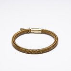 Braided Steel Bracelet // Gold (Medium)