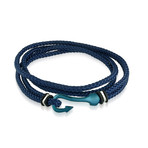 Blue Braided Bracelet with Blue Hook