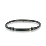 Black Braided Rubber Bracelet // 1